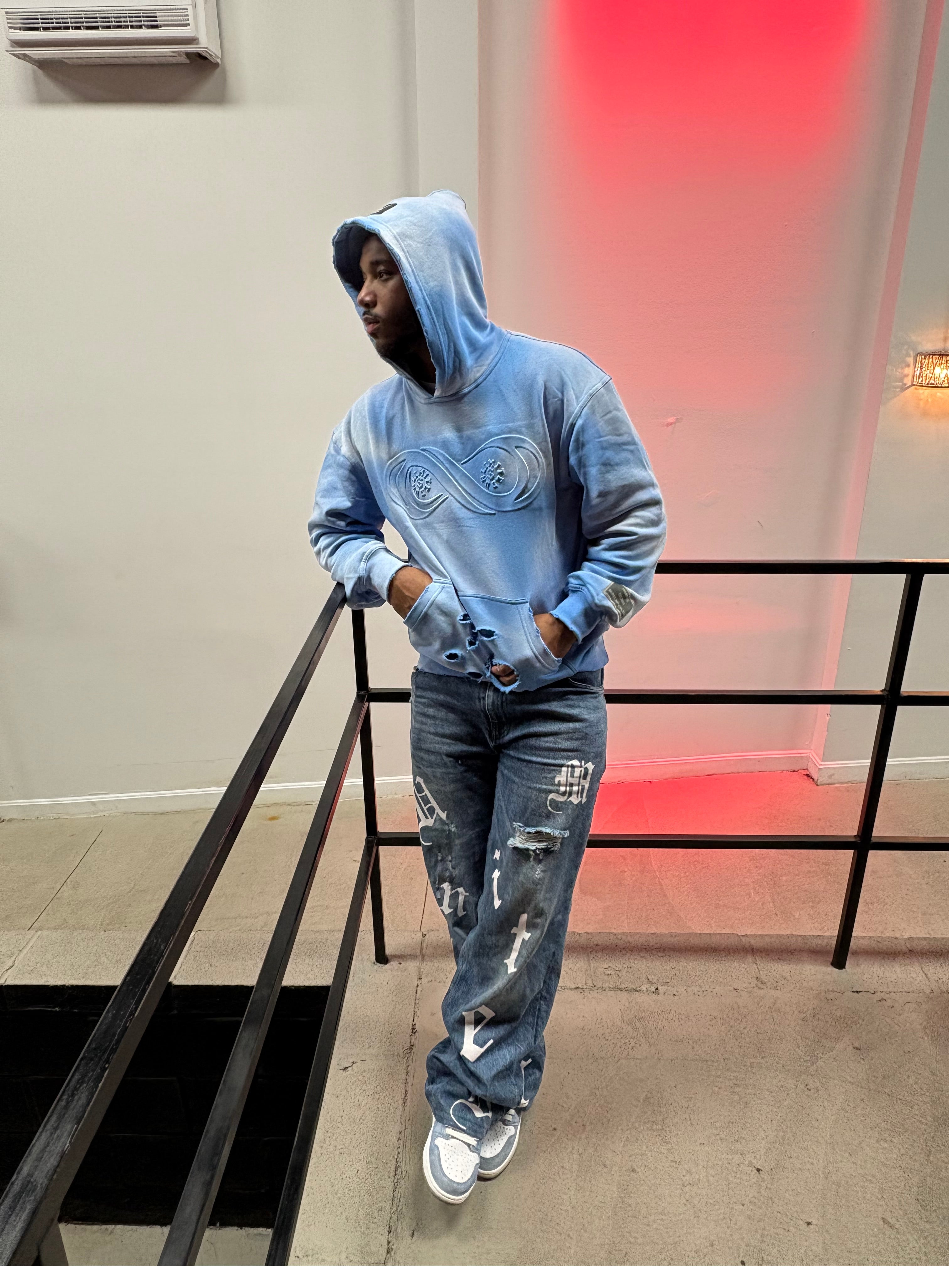 Original Vintage Blue Hoodie